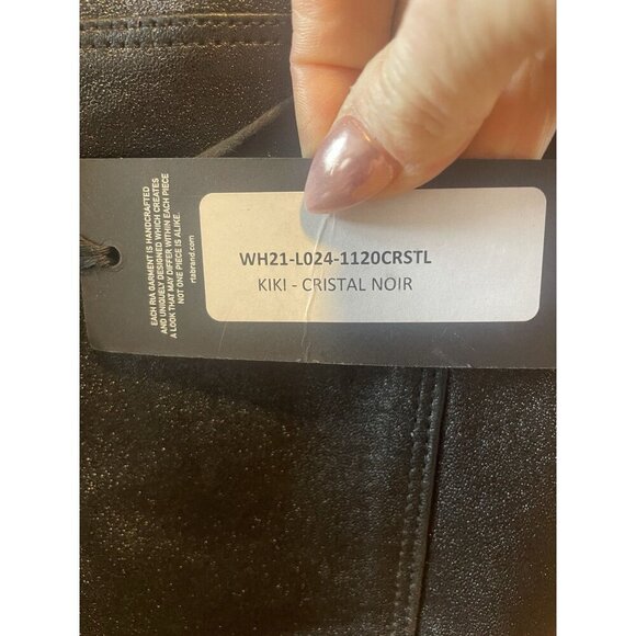 NWT RtA Kiki Flared Leather Cropped Shiny Pants Size 26 - Picture 15 of 15